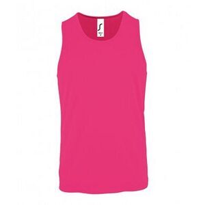 SOLS Mens Performance Tank Top / Neon Pink